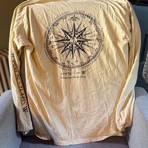 Comfort Colors Cream Compass Long Sleeve Shirt